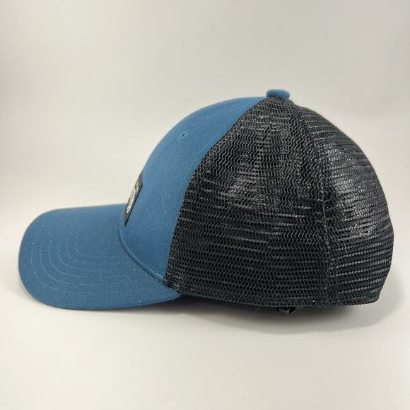 Mountain Hardwear MHW Logo Trucker Hat Strap Back Logo Blue - Picture 3 of 7